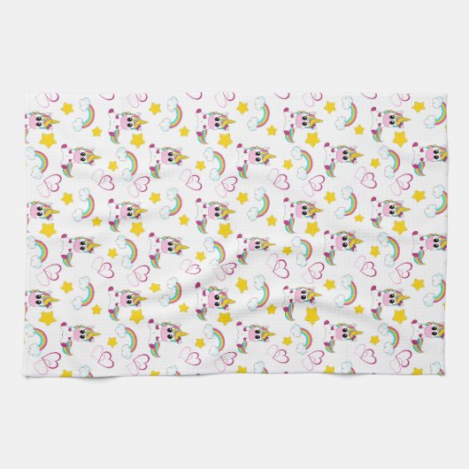 Unicorn pattern キッチンタオル (横)