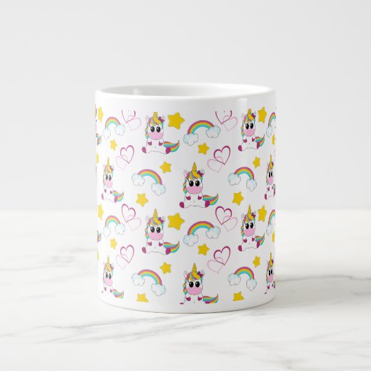 Unicorn pattern ジャンボコーヒーマグカップ (正面)