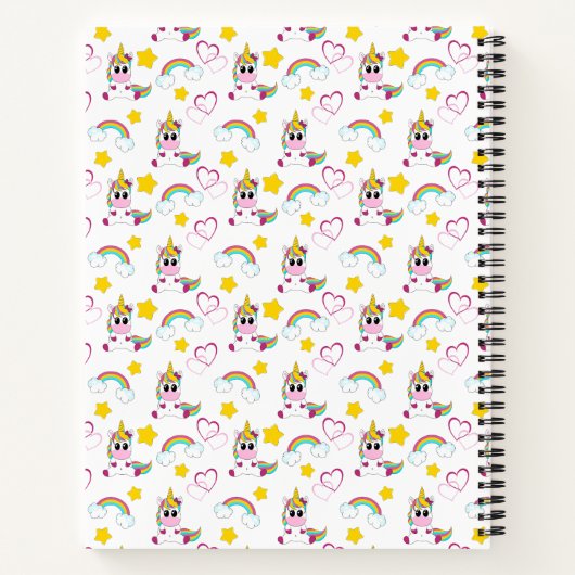 Unicorn pattern ノートブック (裏面)