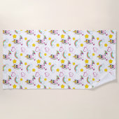 Unicorn pattern ビーチタオル (正面)