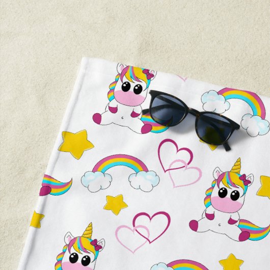 Unicorn pattern ビーチタオル (インサイチュ)