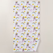 Unicorn pattern ビーチタオル (正面)
