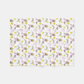 Unicorn pattern フリースブランケット (正面(横))
