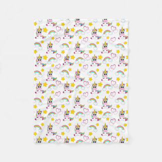Unicorn pattern フリースブランケット
