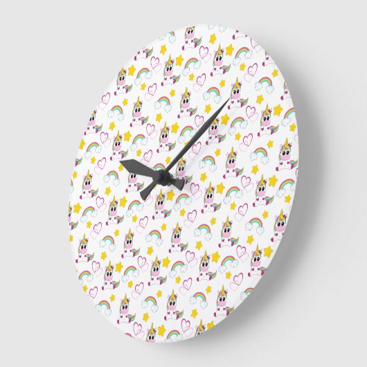 Unicorn pattern ラージ壁時計 (傾斜)