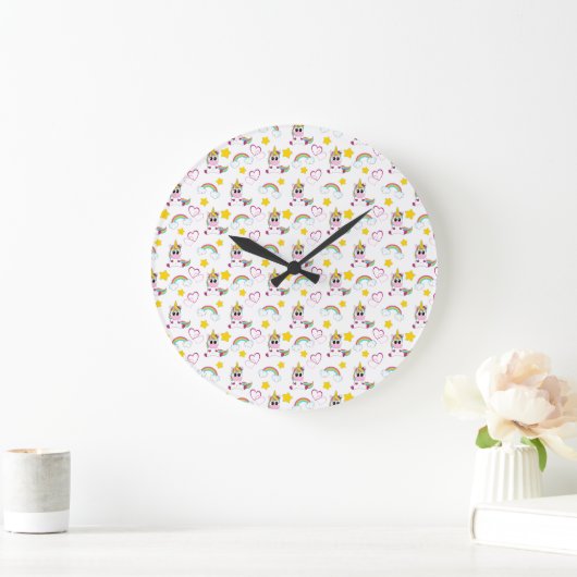 Unicorn pattern ラージ壁時計 (ホーム)