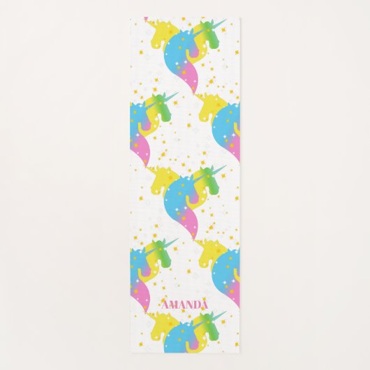Unicorn Pattern Yoga Matという名前を追加 ヨガマット (正面)