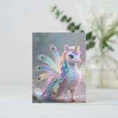 unicorn peacock hybrid fantasy creature  ポストカード (スタンド正面)