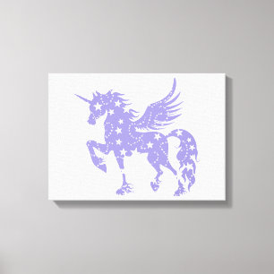 Unicorn pegasus – 背景色を選択 キャンバスプリント