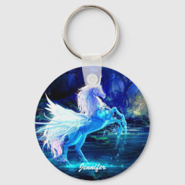 Unicorn Pegasus Keychainあなたの名前を追加 キーホルダー