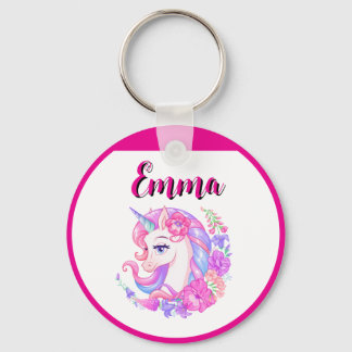 unicorn & personalize your name  キーホルダー
