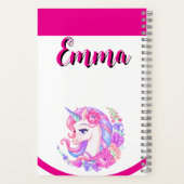 unicorn & personalize your name  ノートブック (裏面)