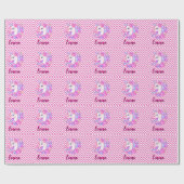 unicorn & personalize your name ラッピングペーパー (フラット)