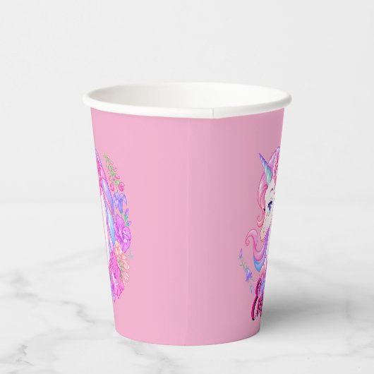 unicorn & personalize your name 紙コップ (右)