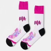 unicorn & personalize your name Crew Socks ソックス (左)
