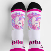 unicorn & personalize your name Crew Socks ソックス (上部)