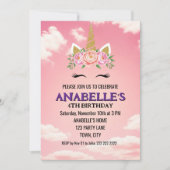 Unicorn Personalized Magical Birthday Invitation   招待状 (正面)