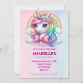 Unicorn Personalized Magical Birthday Invitation   招待状 (正面)
