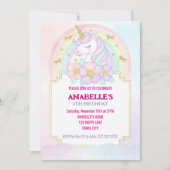Unicorn Personalized Magical Birthday Invitation   招待状 (正面)