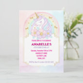 Unicorn Personalized Magical Birthday Invitation   招待状 (スタンド正面)