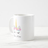 Unicorn Personalized Mug コーヒーマグカップ (正面左)