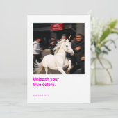Unicorn Photo Encouragement Cards for creatives サンキューカード (スタンド正面)
