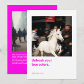 Unicorn Photo Encouragement Cards for creatives サンキューカード (正面/裏面)
