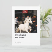 Unicorn Photo Encouragement Cards for creatives サンキューカード (スタンド正面)