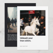 Unicorn Photo Encouragement Cards for creatives サンキューカード (正面/裏面)