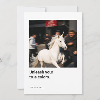 Unicorn Photo Encouragement Cards for creatives サンキューカード