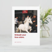 Unicorn Photo Encouragement Cards for creatives サンキューカード (スタンド正面)