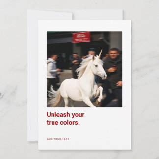 Unicorn Photo Encouragement Cards for creatives サンキューカード