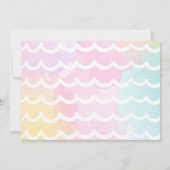 Unicorn Pool Party Invitation Pool Birthday Party 招待状 (裏面)