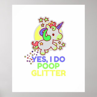 Unicorn Poop Glitter ポスター