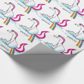 Unicorn pooping Rainbow - Einhorn pubst Regenbogen ラッピングペーパー (角)