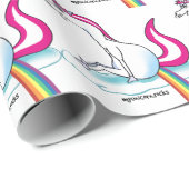 Unicorn pooping Rainbow - Einhorn pubst Regenbogen ラッピングペーパー (ロールコーナー)