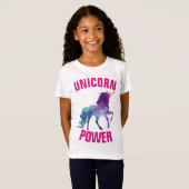 UNICORN POWER Kids Girls T-shirts Tシャツ (正面フル)