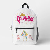 Unicorn Princess Dreamy Fantasy School Supplies 15 プリントバックパック (正面)