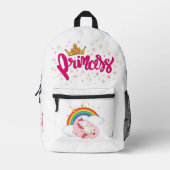 Unicorn Princess Dreamy Fantasy School Supplies 8 プリントバックパック (正面)