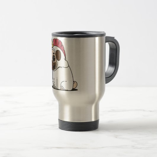 Unicorn Pug トラベルマグ (正面右)