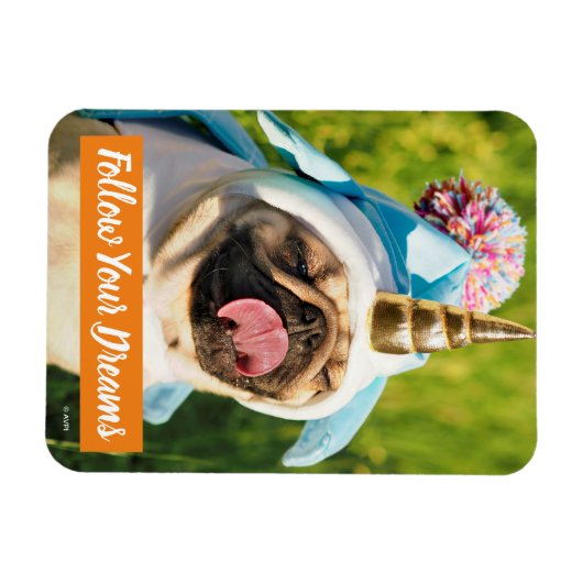 Unicorn Pug マグネット (横)