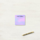 Unicorn Purple Personalize name Post-Itメモ ポストイット (デスク上)