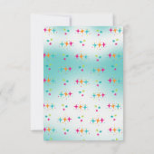 Unicorn rainbowありがとうノートカード 招待状 (裏面)