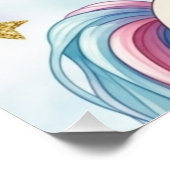 Unicorn Rainbow 1st Birthday Party Welcome Poster ポスター (コーナー)