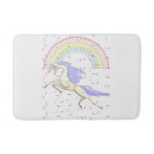 Unicorn, Rainbow Bathroom Bath Mat バスマット (正面)