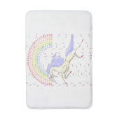 Unicorn, Rainbow Bathroom Bath Mat バスマット (正面縦)