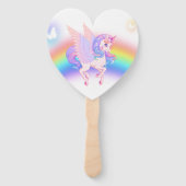Unicorn Rainbow Birthday Invitation Set of Fans ハンドファン (裏面)
