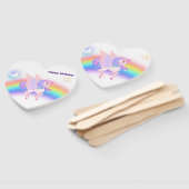 Unicorn Rainbow Birthday Invitation Set of Fans ハンドファン (組立なし)