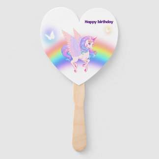 Unicorn Rainbow Birthday Invitation Set of Fans ハンドファン