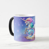 Unicorn Rainbow Castle Mug – Happy Thoughts Gift モーフィングマグカップ (正面左)